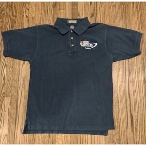 Harvard Square Mens M Navy Blue NASCAR Technical Institute Polo Shirt Cotton